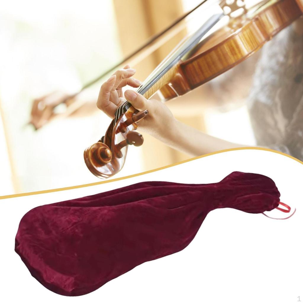 Violin Cover Sleeve 1/2 1/4 Lightweight,Elegant Drawstring Storage Bag Blanket for Travel