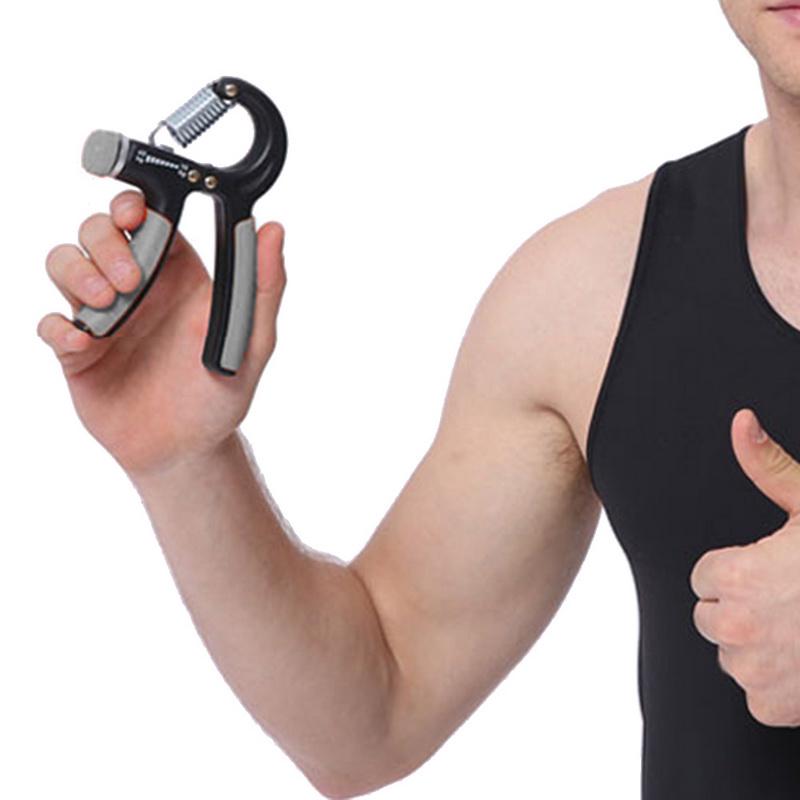 R-Shape Adjustable Size Hand Grip Active Strength Countable Exercise Strengthener Gripper Spring Finger Pinch Carpal Expander