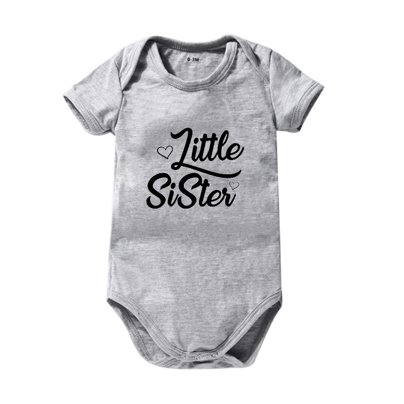 Pure Cotton Baby Onesie & Romper - Summer Big & Little Sister Twins