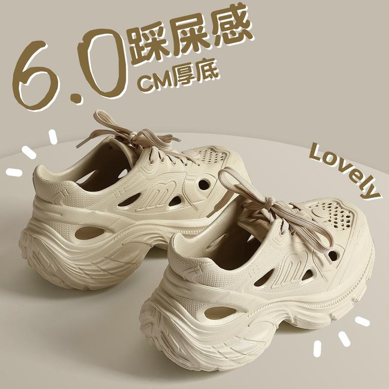 Hole shoes new summer wear non-slip thick-soled sports rafting beach wading stream sandals 36