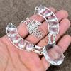 White Topaz Gemstone Handmade 925 Sterling Silver Jewelry Necklace 18" KKG-436