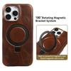 Foldable Bracket Stand Genuine Leather Phone Case For Iphone 16 Pro Max Iphone17 15 14 13 12 11 Kickstand Protective Back Shell
