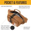 Carhartt Waist Bag, Body Bag, Shoulder Bag, Classic 2.5L Water-Repellent, Lightweight, Travel, Outdoor Bag, CB0554 [B0000554] Brown