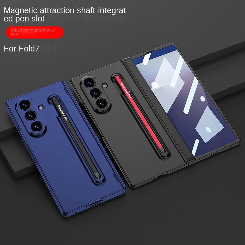 For Samsung Galaxy Z Fold 7 Case Hard Business With Middle Hinge Pen Protective Back Cover Case For Samsung Z Fold7 Phone Shell
