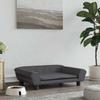 VidaXL Dog Bed, Pet Sofa with Legs, Dog Basket Living Room Bedroom, Dark Grey 172014