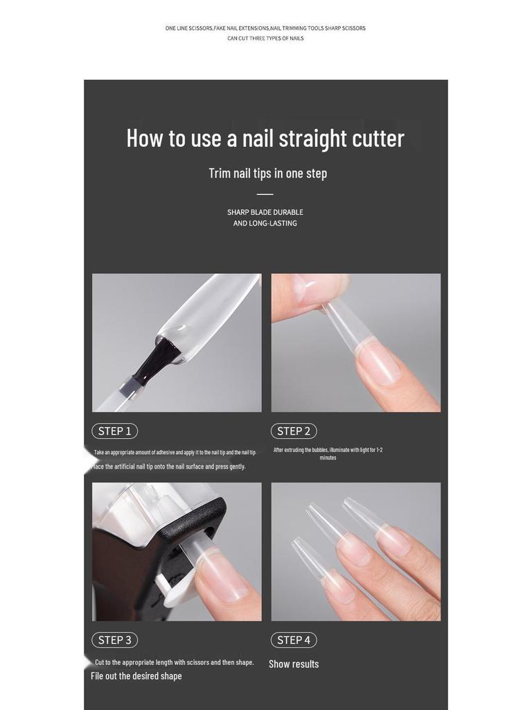 Multi-Functional French Tip Nail Shaping and Anti-Splash Clip Tool