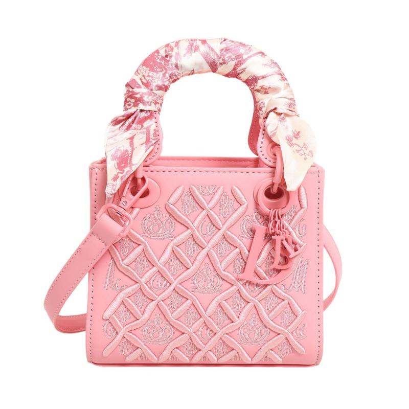 High-end messenger bag new embroidered diamond princess diana bag versatile fashion silk scarf single shoulder handbag bag women