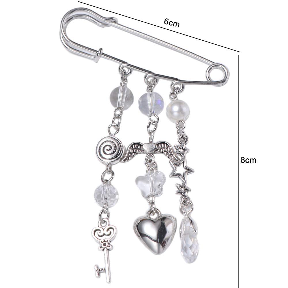 Unique Clasp Beaded Bag Pins Bag Charm Beaded Brooch Sweet Brooch Clip Bag Accessories