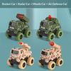 1Pcs Inertia Simulation Truck Toy Engineering Military Fire Sanitation Vehicle With Big Tire For Kids Play Birthday Gift