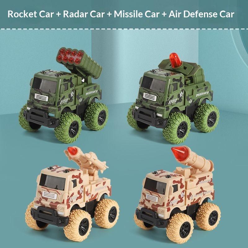 1Pcs Inertia Simulation Truck Toy Engineering Military Fire Sanitation Vehicle With Big Tire For Kids Play Birthday Gift