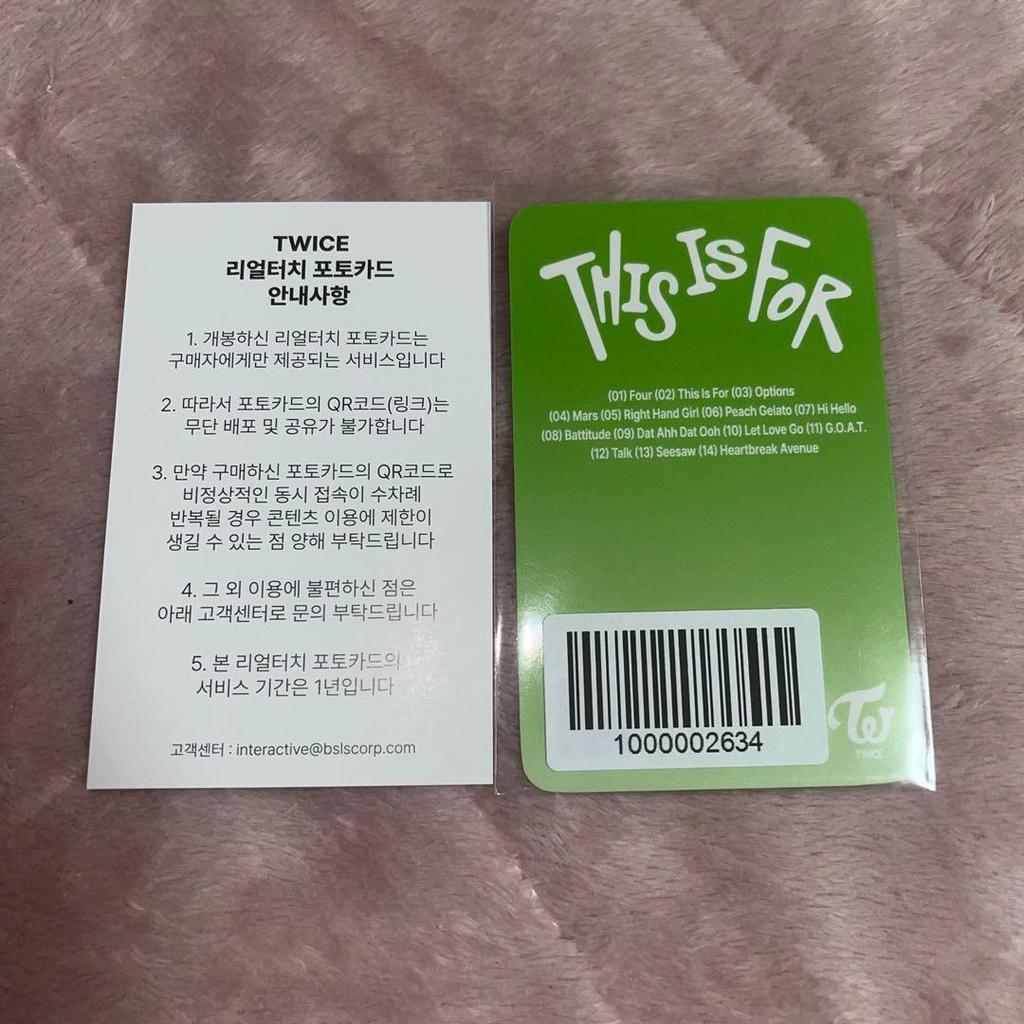 [USED] TWICE Mina THIS IS FOR NEMO FANS Polaroid