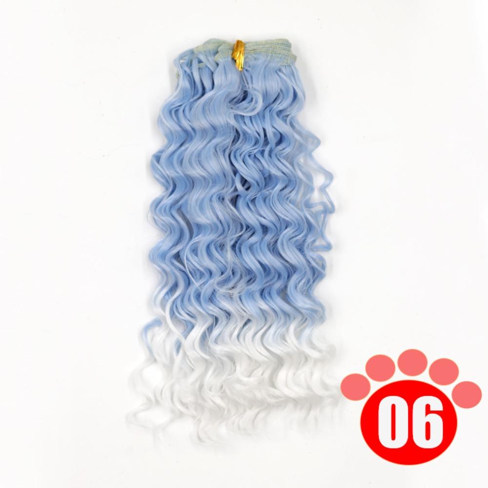 Gradient Color BJD SD Doll Hair Curly Hair Blyth Doll Wigs Accessories  Wig Making