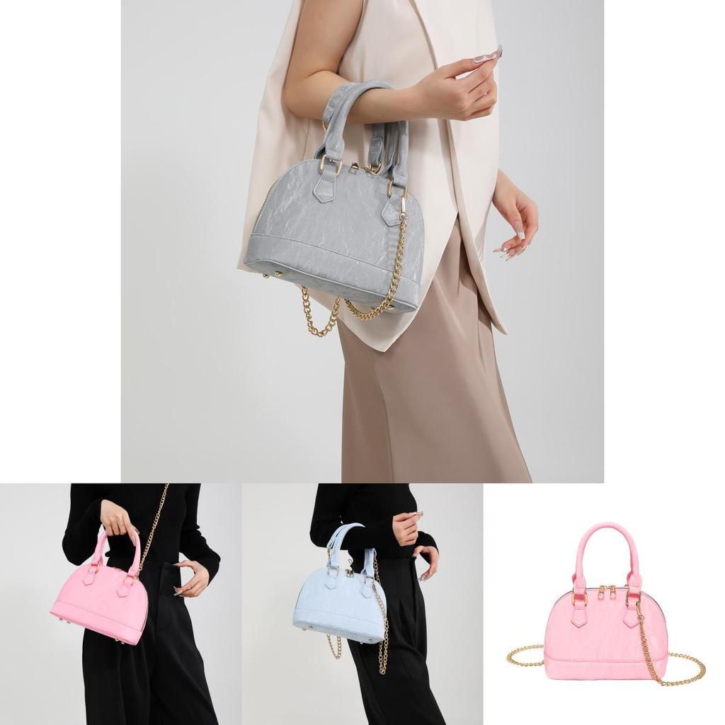 Trendy Street Style Shell Bag For Women 2024 Fashionable Simple Pu Shoulder Bag