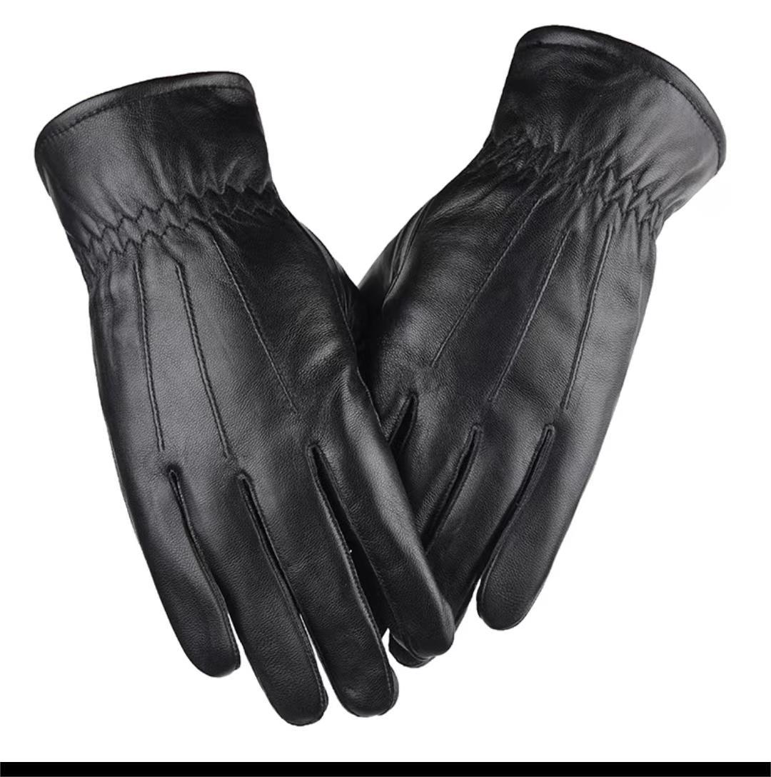 Gloves for Outdoor Driving Sports with Fleece-Lined Thickened Warmth Cycling Gloves M чёрный