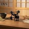 Statue Uniche di Uomo Muscoloso Figurine Fitness Stampate in 3D, Statua con Bilanciere per Decorazione Palestra, Accessori per Sala Allenamento Muscoloso Ornamento da Scrivania, Compatto