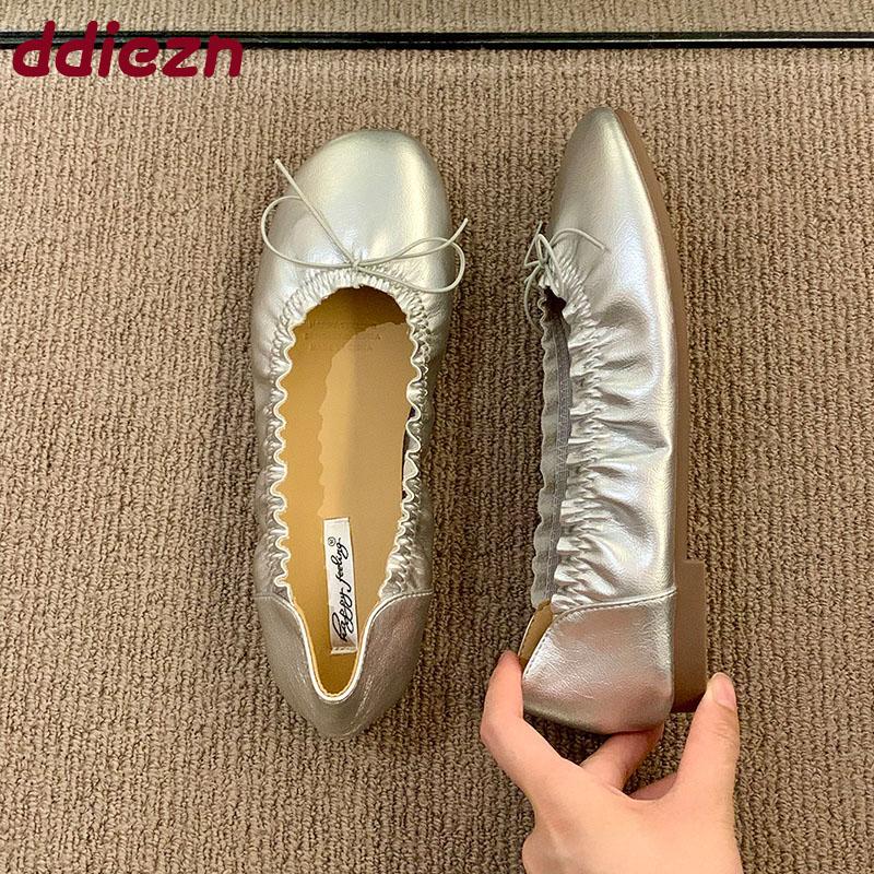Fashion Fashion Slip On Women Flats Shallow Shoes Soft Casual Female Butterfly-Knot Footwear Round Toe Ladies Flats With Shoes