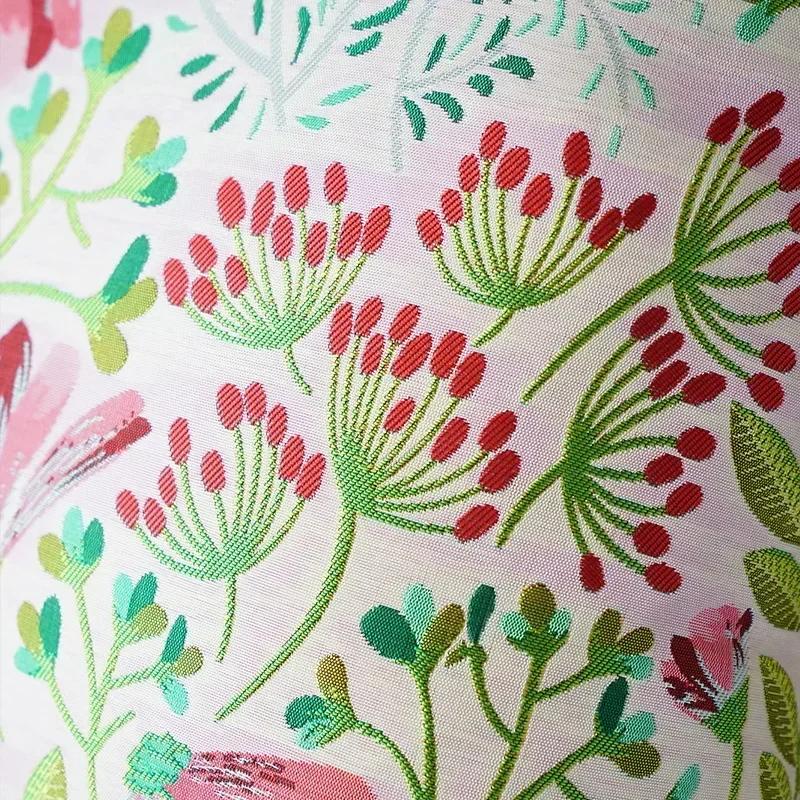 Weaving Silk Jacquard Pillow Cover Plant Flower Cushion Cover Sofa Living Room Embroidered Throw Pillow Cushion Cover Cojin