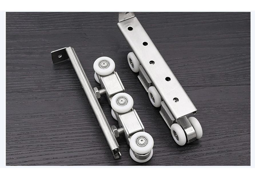 Sliding Door Silent 8-Wheel Stainless Steel Roller with Nylon Bearings for Furniture