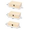Handcrafted Pine Wood Jewelry Box with Locking Clasp and Hinged Lid for Desktop Organization of Small Accessories