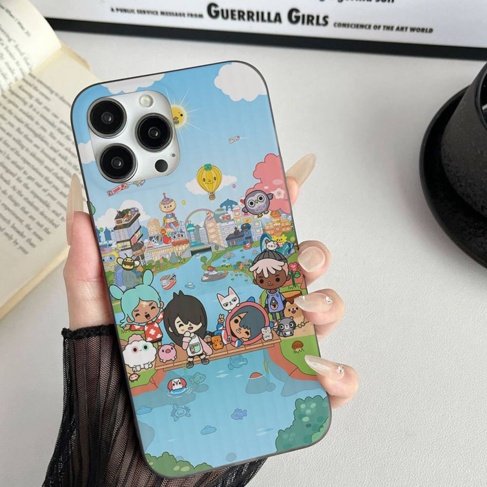 Toca Boca Toca Life World Phone Case For IPhone 17 16 15 11 12 13 14 Pro Max Soft Corrugated Silicone Cover Case