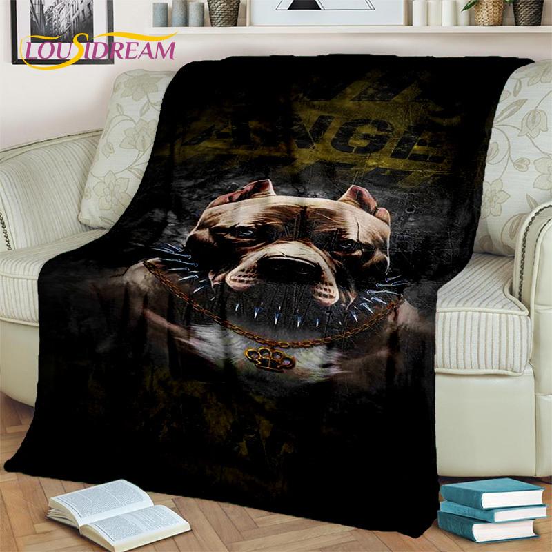 Cartoon French Pit Bull Dog Pet 3D Blanket,Soft Throw Blanket for Home Bedroom Bed Sofa Picnic Travel Office Cover Blanket Kids