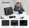 kinokoo Instax Wide Evo Case, Protective Bag for Fuji Instax Wide Evo, PU Leather with Adjustable Shoulder Strap and Storage Pocket (Black)