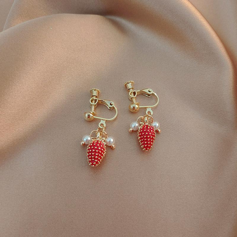 Korean Version of Advanced Ear Clip Without Ear Hole Women's Fashion Retro Versatile Cool Style Temperament Simple Earrings
