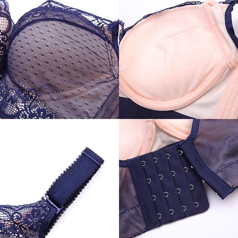 Push Up Lace Bra for Women Plus Size Underweire Bras Padded Bra T-shirt Brassiere Sexy Ladies Lingerie 34-48