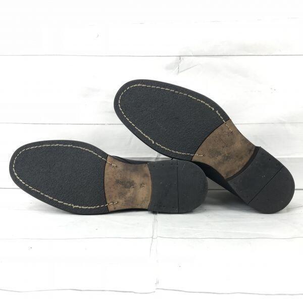 80s-90s Vintage John Rocha McKay Construction Leather Chukka Boots 41 26.0 black(USED)