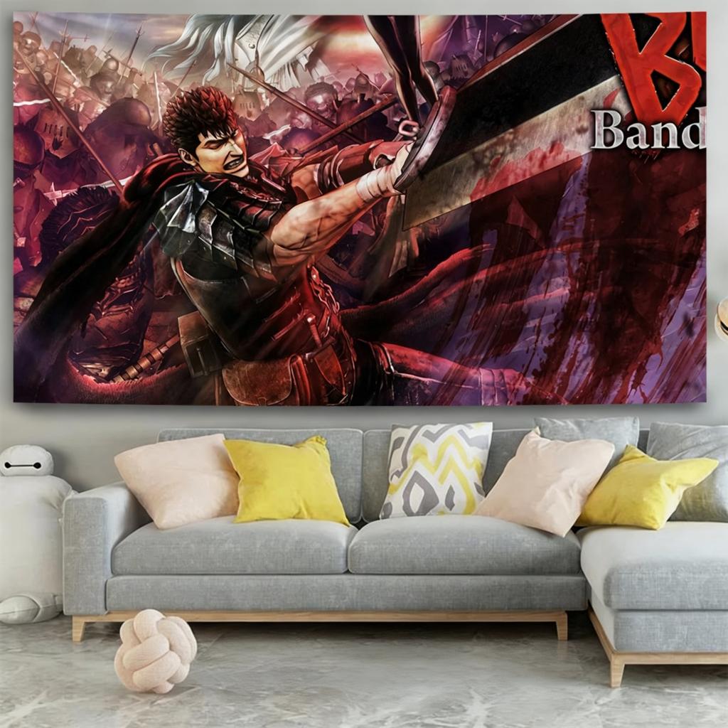 New Berserk Anime Tapestry Wall Hanging Manga Art Wall Decor For Bedroom Dorm Living Room Home Decoration