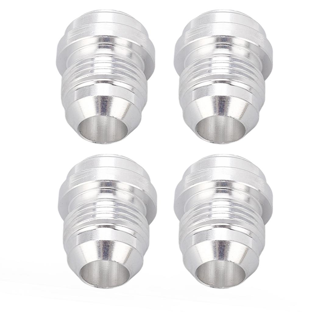 4PCS AN8 3 4in Male Thread Billet Aluminum Alloy Car Thread Connectors Weld In Pipe Fitting