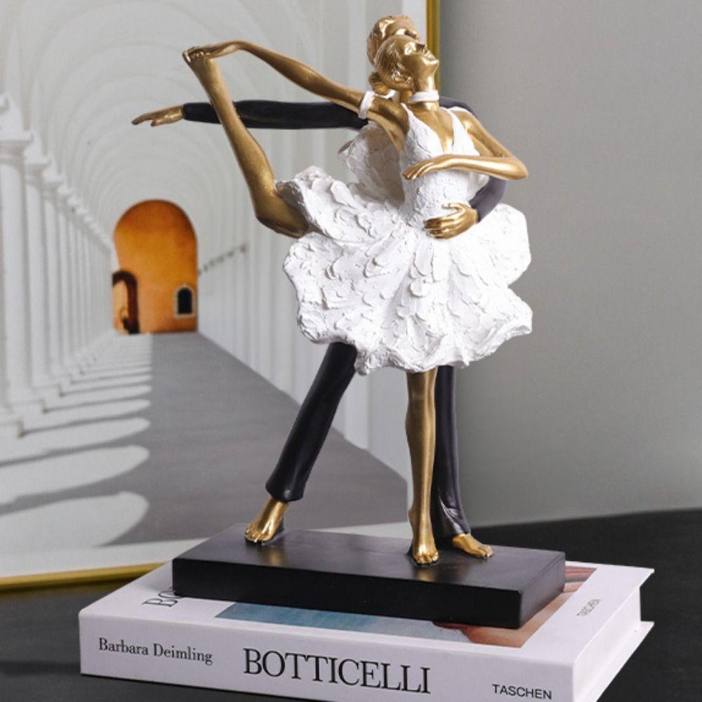 Resin Dancer Statue Simple Miniatures Figurine Sculpture Character Ornaments  Desktop
