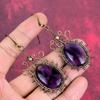 Star amethyst earrings copper wire wrapped earring handmade earring gemstone copper jewelry unique earring gift for mom wire weaving jewelry