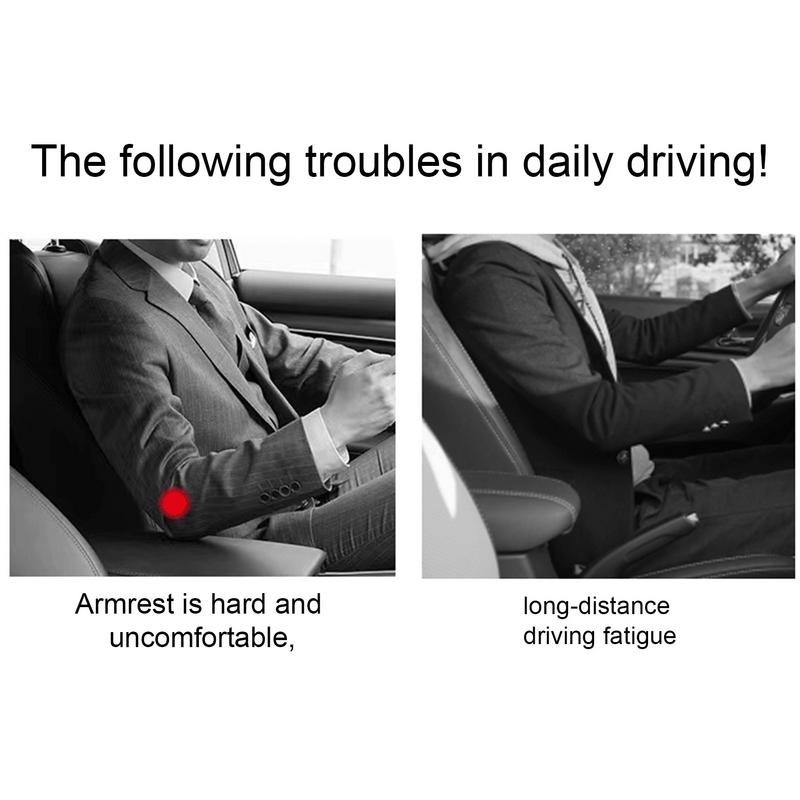Car Arm Rest Cover Pad Comfortable PU Leather Pad For Central Console Waterproof Multifunctional Innovative Easy Installation