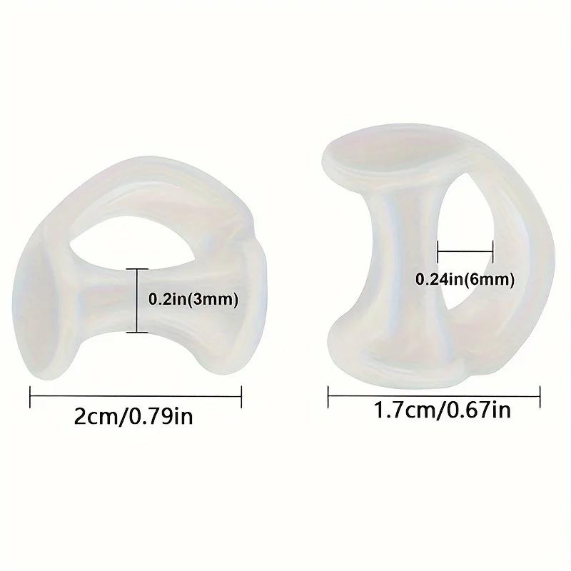 2pcs Silicone Toe Separator Finger Feet Care Protector Gel Toe Orthopedic Bunion Hallux Valgus Corrector Pedicure Spacer Yoga