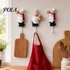 Strong Bearing Capacity Hook Cute Chef Shape Hook, Resin Kitchen Wall No Punch Adhesive Backing Decorative for Home Hang Utensils Dishcloths