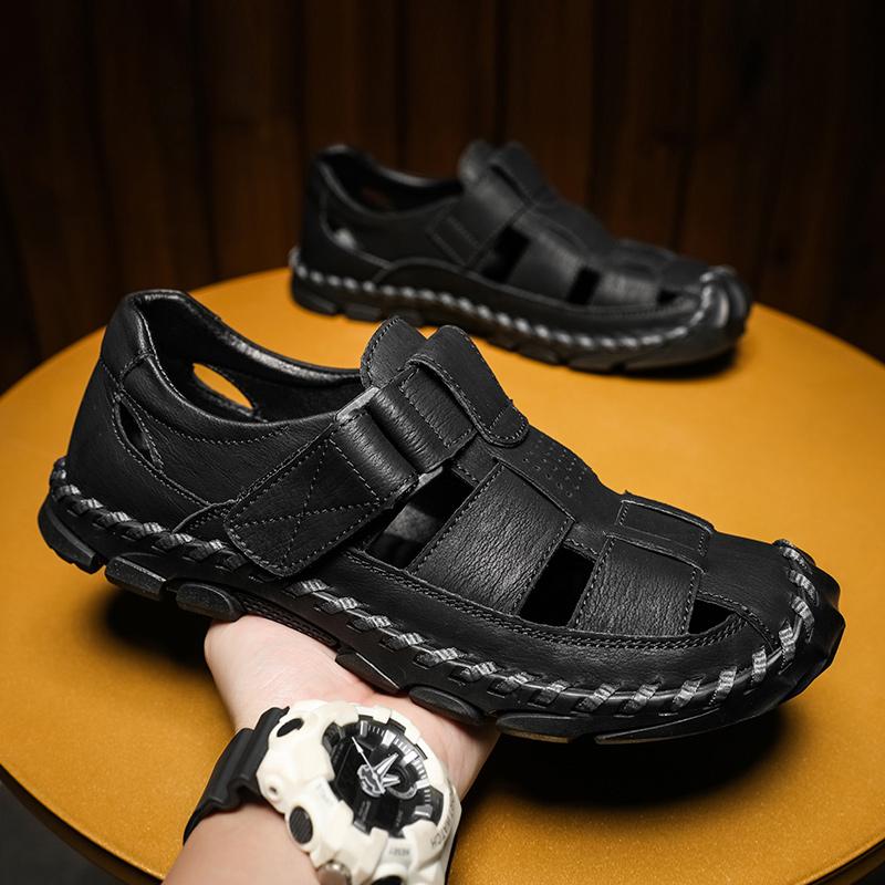 Men Genuine Leather Sandals Outdoor Sport Sandals Casual Shoes Summer