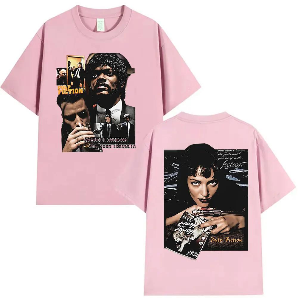 Magliette Grafiche del Film Pulp Fiction Moda Uomo Donna Abbigliamento Gotico Magliette a Maniche Corte Vintage Cotone Oversize Maglietta