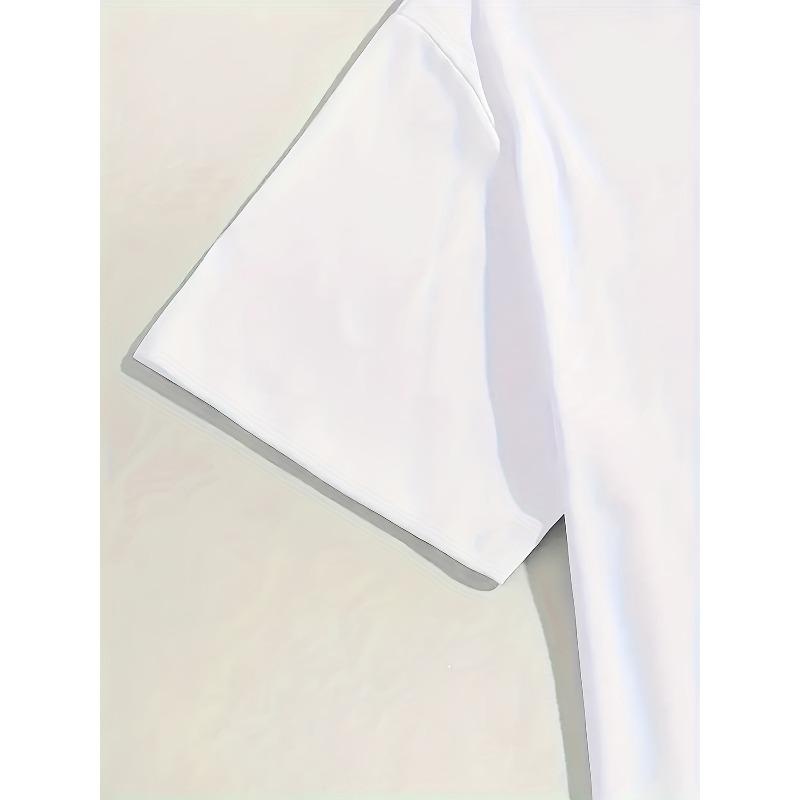 European sizes OK Graphic Print Men's Creative Top, Casual Short Sleeve Crew Neck T-shirt, Men's Clothing For Summer Outdoor