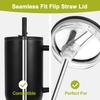 Straws Replacement for Hydrojug Traveler 40 Oz, Reble Metal Straws Compatible With Hydrojug Tumbler, Stainless Steel Straight Drinking Straws, With 2