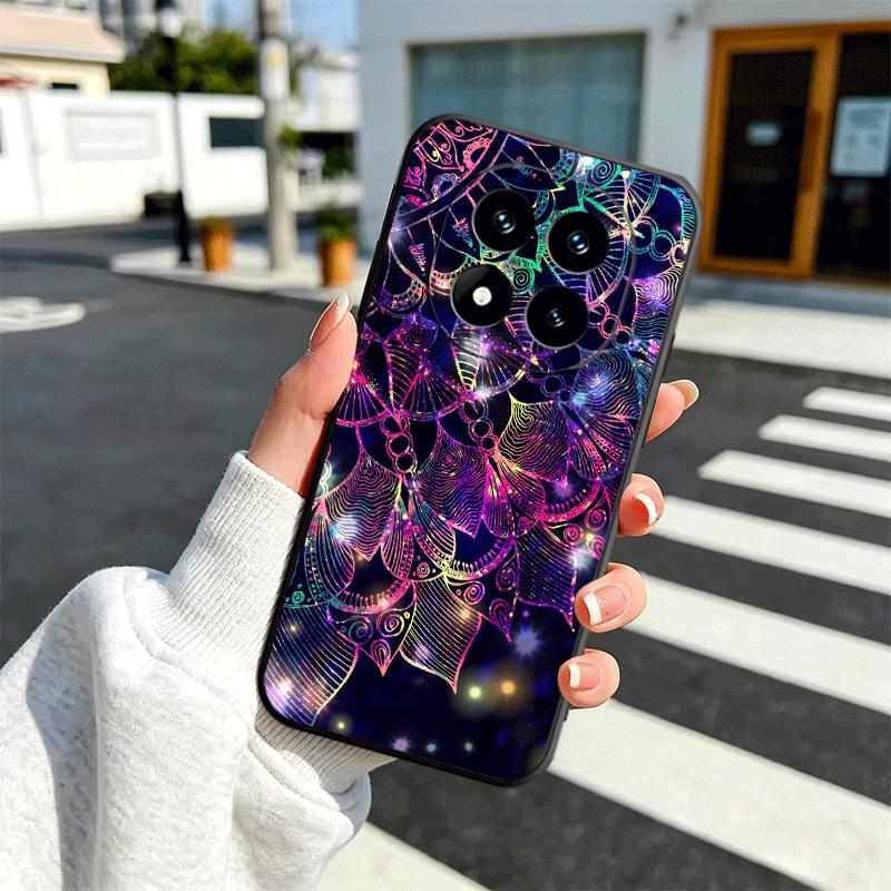 Mandala Sunflower Dreamy Style Soft Phone Case for Xiaomi Redmi Note 12 13 14 15 Pro Plus 11 12S 11S 11T 10 4G Black Cover Back