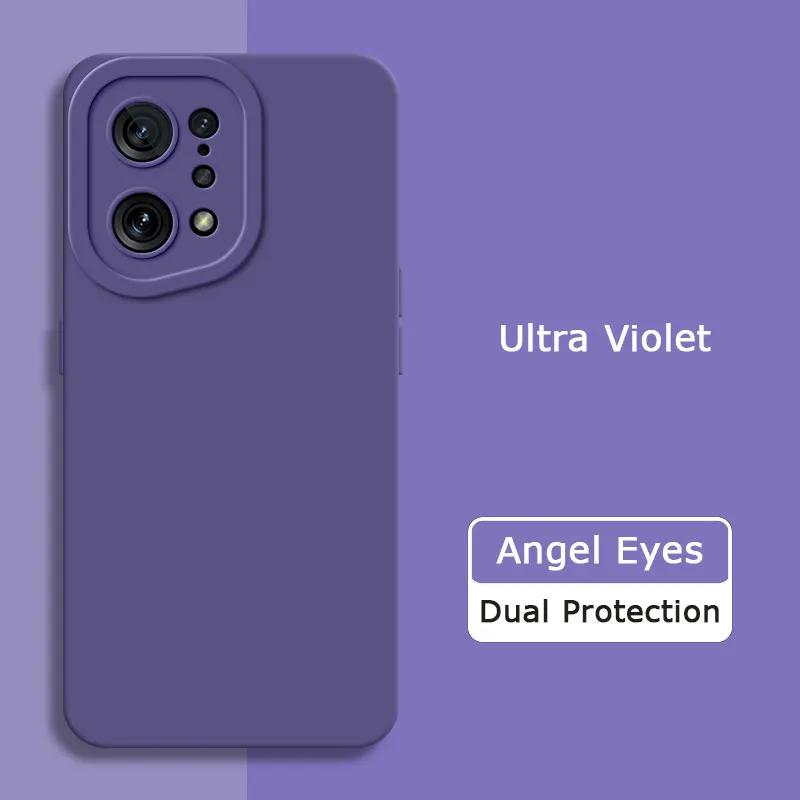 

Angel Eyes Square Liquid Silicone Phone Cover для OPPO Find X5 Pro 5G 360 Защитный мягкий противоударный чехол FindX5 X5Pro Сумки OPPO Find X5