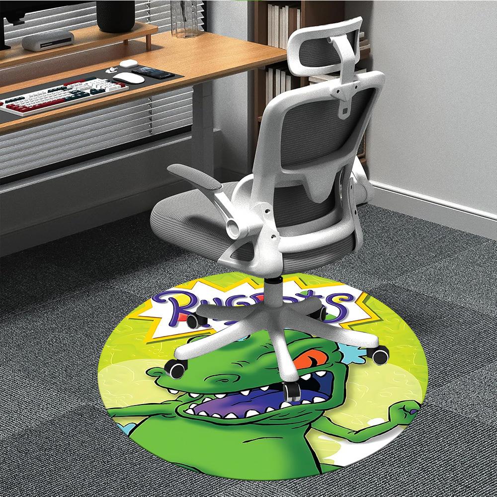 

1pc Rugrats Dinosaur Office Round Area Rug, Under Office Chairs Bedroom Living Room Home Decor, Room Deco 80cm
