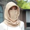 Scarf, Mask, and Hat All-in-one for Women In Autumn and Winter, Versatile for Couples, Suitable for Outdoor Cycling, Cold Protection, and Neck