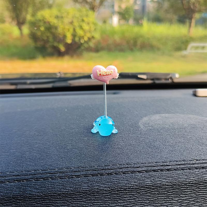 Kreatywne Ozdoby Samochodowe Potrząsająca Głową Mały Żółw Śliczne Ozdoby na Konsolę Środkową i Lusterko Wsteczne Akcesoria Samochodowe Prezenty
