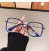 New Fashion Square Reading Anti Blue Light Glasses Women Brand Designer White Female Eyeglasses Metal Frame Transparent Glasses