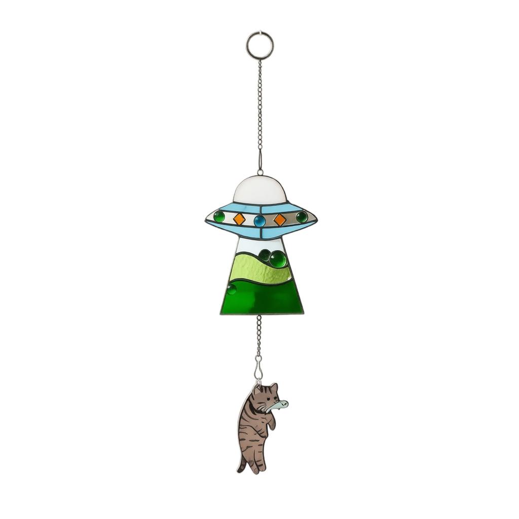 Spaceship Acrylic Pendant Keychain for Bag Decoration