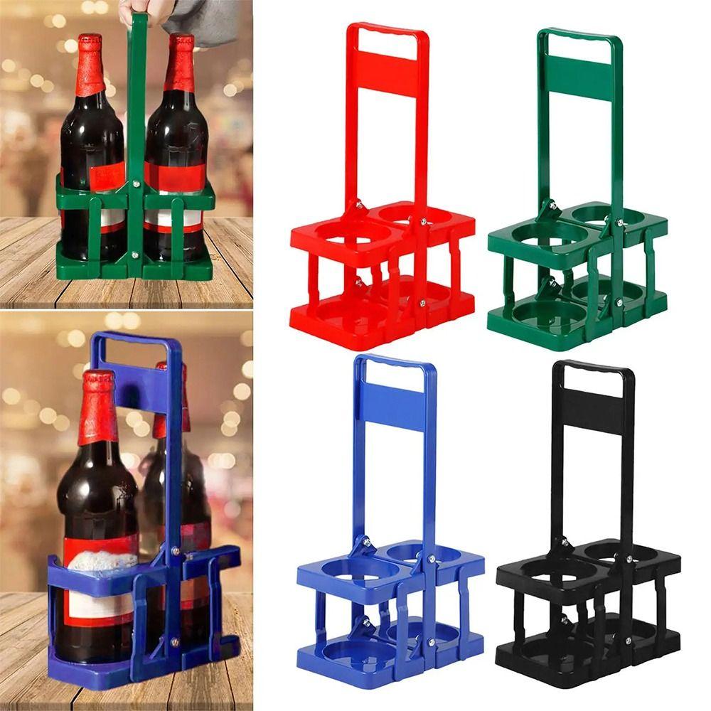 1Pcs Durable Basket Cup Organizer Beer Rack 2 Holes Bar Beverage Display Beer Bottle Carrier Plastic Reusable Drink Holder