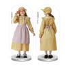 Girls Vintage Prairie Pioneer Costume Dress With Lace Bow Apron Role Play Performance