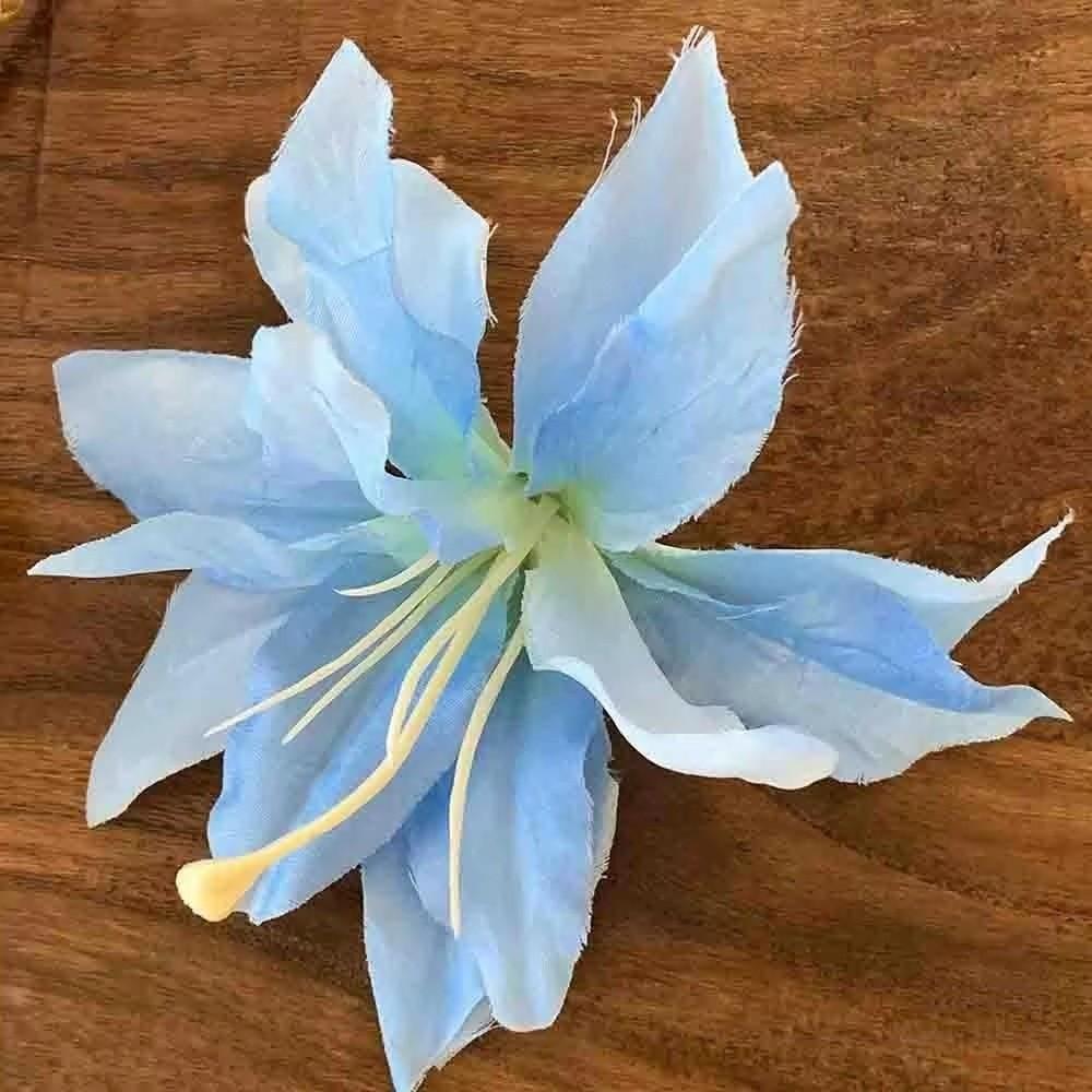 10Pcs Silk Artificial Lily Flower DIY Bouquet Handmade Fake Flowers Materials Silk Artificial Flowers Head